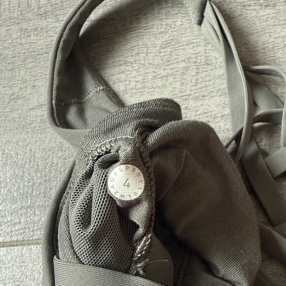Lululemon Free To Be Moved Bra Grey Sage Size 4 Strappy - Picture 3 of 4